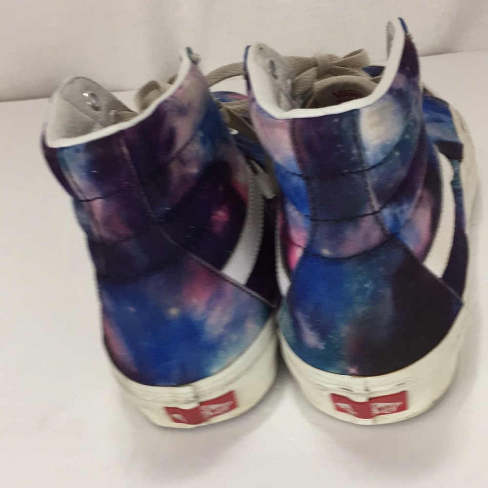 Vans Off the Wall Purple Tye Dye High Top Sneakers Size 10.5 - Picture 6 of 11